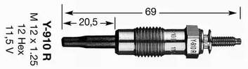 4751 / Y-910R Свеча накаливания NGK 4751